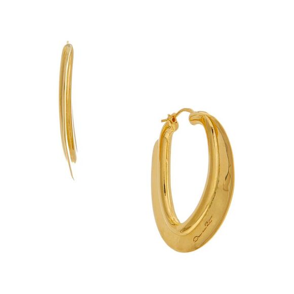 Oscar De La Renta O Disc Hoop Earrings